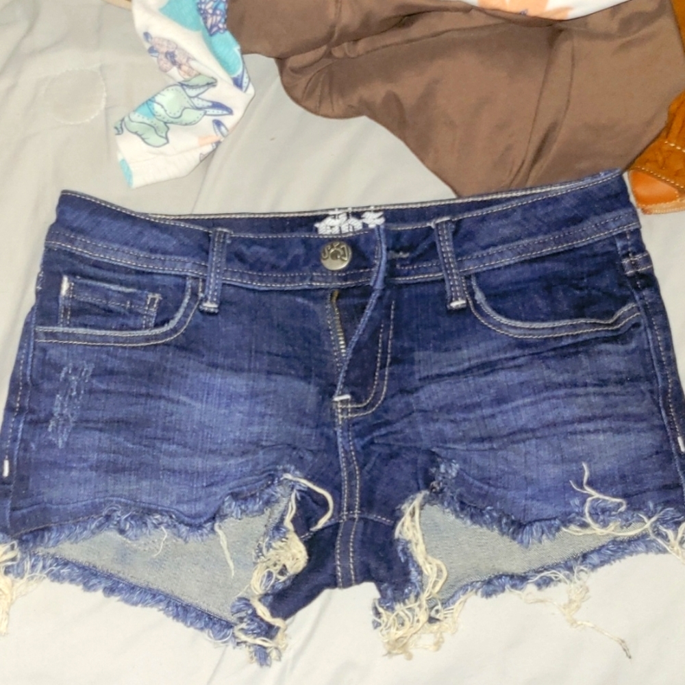 Distressed Jean Shorts